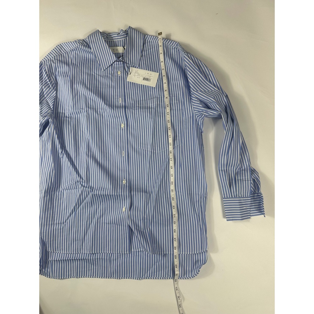 IRO Paris Yara Striped Button Down Shirt Oversized Blouse‎ 36 MSRP $365 - Picture 10 of 12